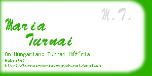 maria turnai business card